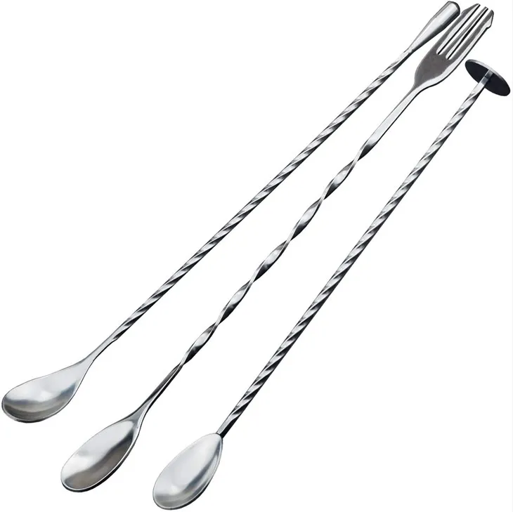 customized silver long bar spoon